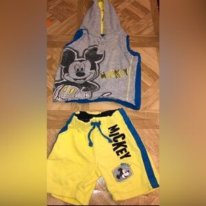 Disney Mickey Mouse 2 piece short set size 12m
